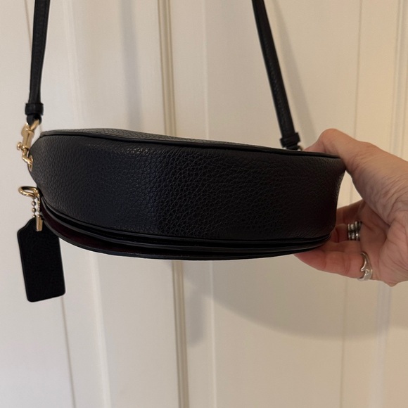 Coach Black Pebbled Leather Crossbody Bag - Picture 8 of 11